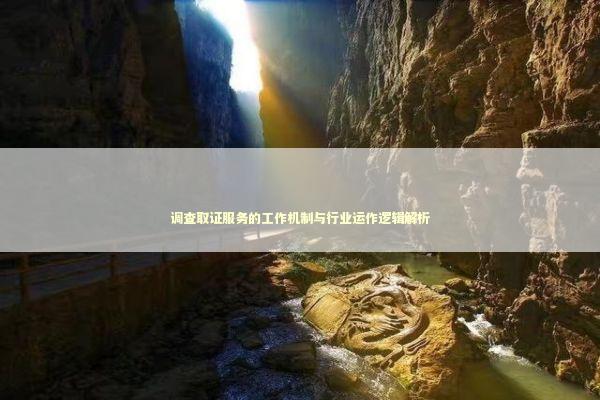 调查取证服务的工作机制与行业运作逻辑解析 调查取证服务的工作机制与行业运作逻辑解析 新闻